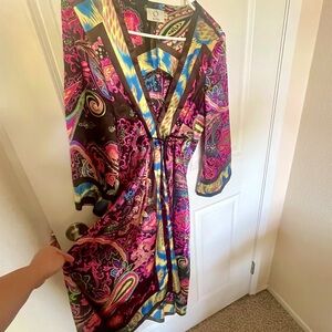 Kimono style middi dress